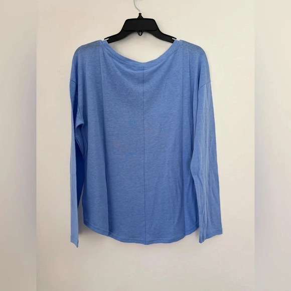 Gap Linen Boatneck Long Sleeve Tee Medium - Picture 2 of 4